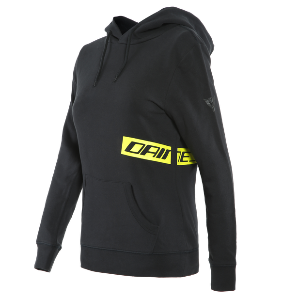 Толстовка женская Dainese Paddock Lady Black/Fluo-Yellow