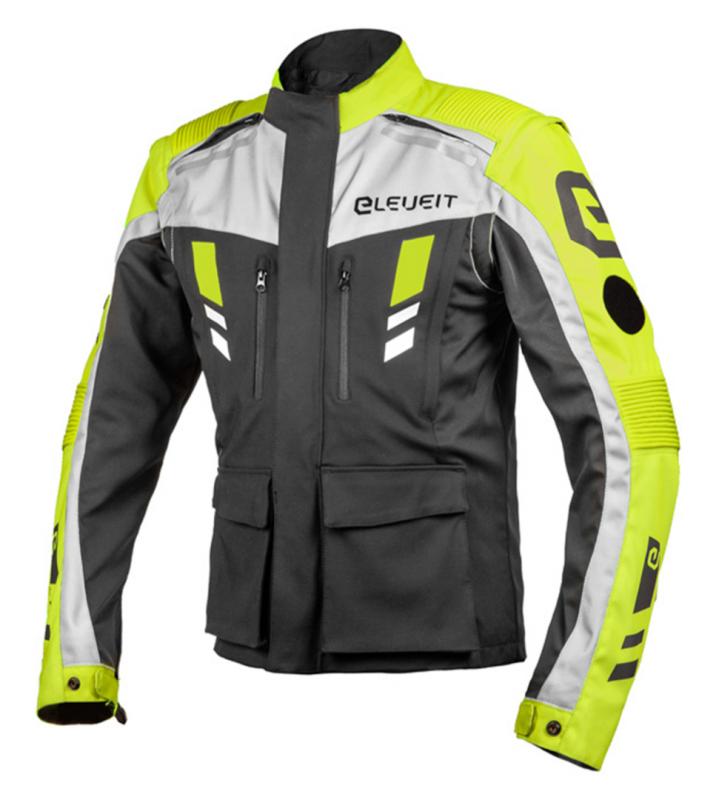 Мотокуртка ELEVEIT MUD MAXI JACKET black/yellow fluo