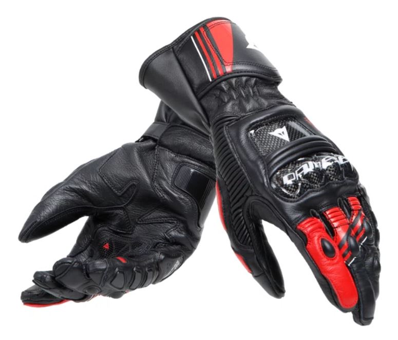 Перчатки DAINESE DRUID 4 LEATHER GLOVES BLACK/LAVA-RED/WHITE