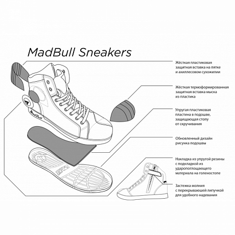 Мотокеды MadBull Sneakers Grey 2022 37