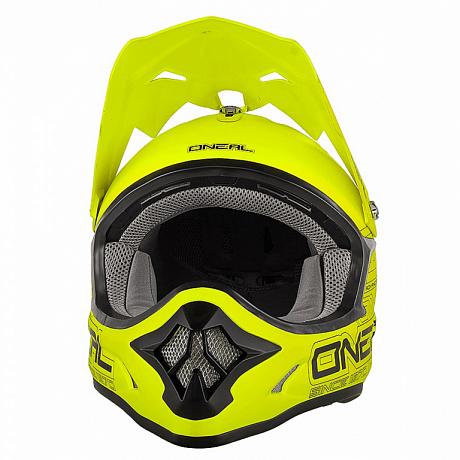 Кроссовый шлем Oneal 3Series FLAT флуо-желтый