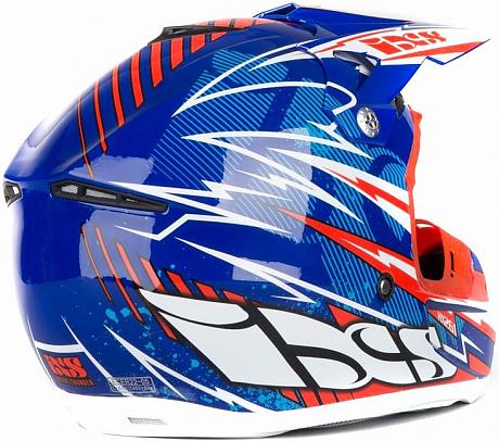 Кроссовый шлем IXS HX261 Thunder сине-бело-красный