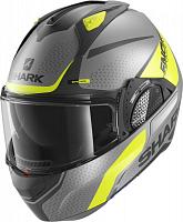 Шлем модуляр Shark Evo-GT Encke, Серый/Желтый
