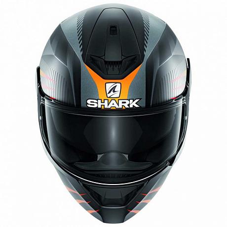 Мотошлем Shark D-skwal 2 Mercurium, цвет Черный/Антрацит/Оранжевый S