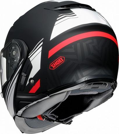 Шлем модуляр Shoei Neotec II Separator, Черно-бело-красный