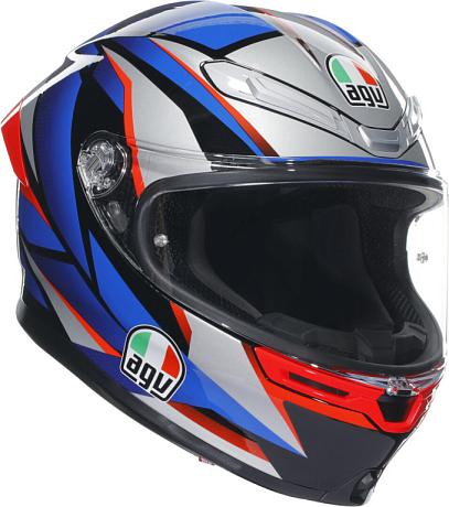 Мотошлем AGV K-6 S Slashcut Black/blue/red M