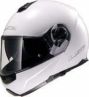 Снегоходный шлем модуляр с электростеклом LS2 FF325 Strobe Electric Snow White