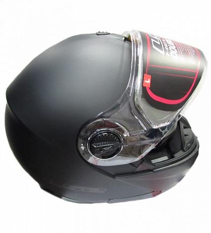 LS2 Снегоходный шлем модуляр с электростеклом FF325 STROBE GLOSS MATT BLACK M