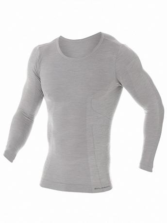 Термобелье (футболка мужская дл.рукав) Brubeck Comfort Wool, серый S