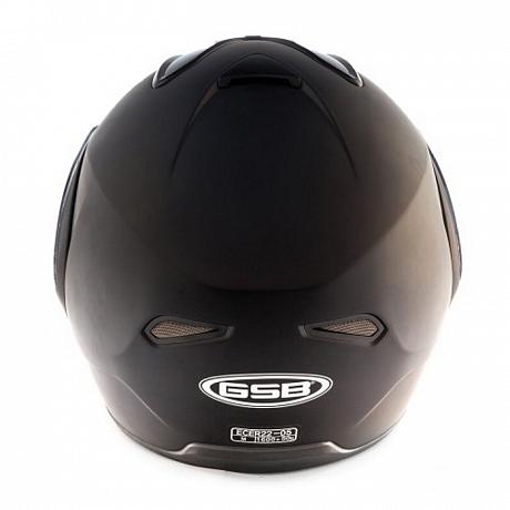 Шлем модуляр с солнцезащитными очками GSB G-339 Black Matt BT XS