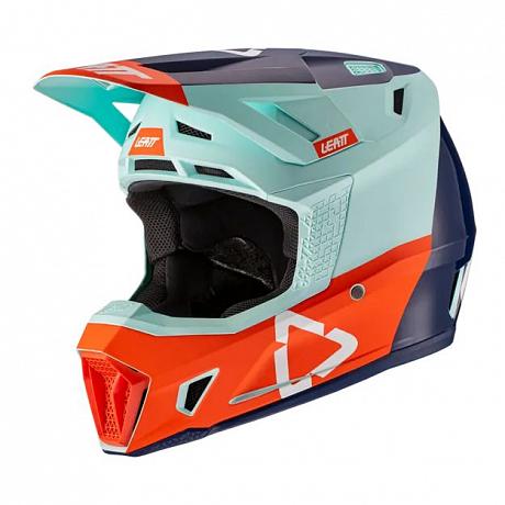 Мотошлем кроссовый Leatt Kit Moto 7.5 оранжево-синий