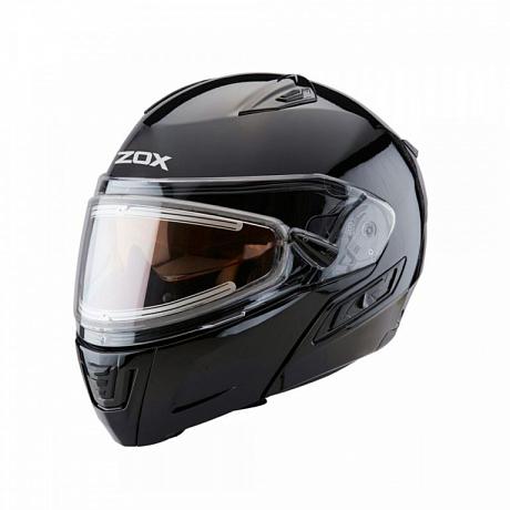 Шлем снегоходный ZOX Condor, стекло с электроподогревом черный M