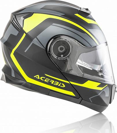 Шлем модуляр Acerbis Serel черный/желтый XS