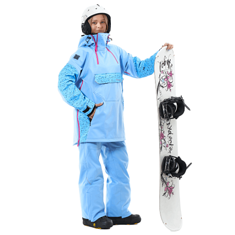 Dragonfly Куртка-анорак сноубордическая UKTUS Woman Blue-Pink XS