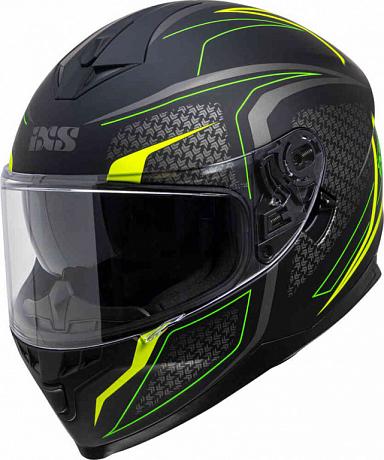 Шлем интеграл IXS HX 1100 2.4 Черный/Матовый/Желтый S