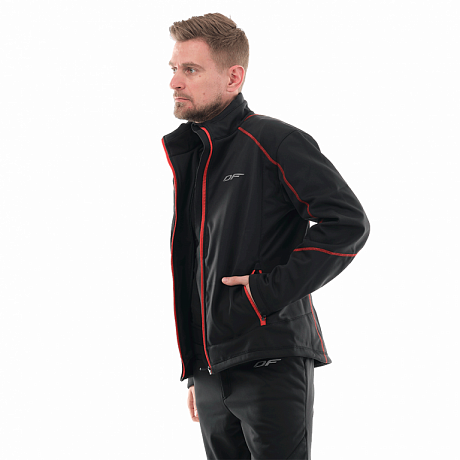 Куртка Dragonfly Explorer Black-Red мужская Softshell