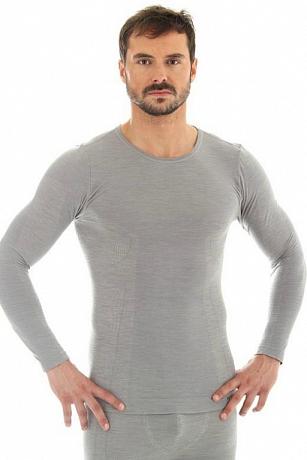 Термобелье (футболка мужская дл.рукав) Brubeck Comfort Wool, серый S