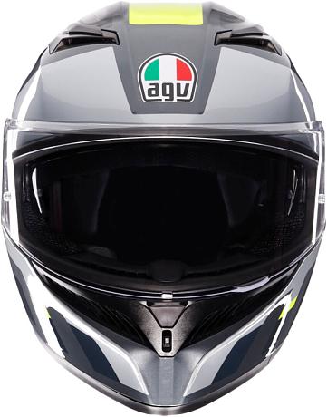 Шлем AGV K3 Shade Grey/yellow Fluo S