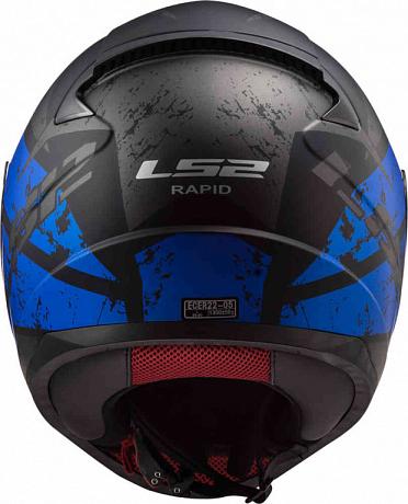 Шлем интеграл LS2 FF353 Rapid Deadbolt, Matt Black Blue