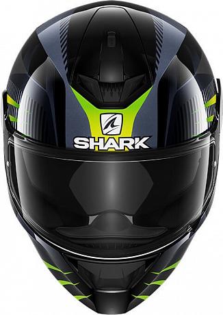 Шлем интеграл Shark D-SKWAL 2 Mercurium цвет Черный/Антрацит/Зеленый,