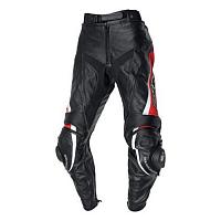 Кожаные мотоциклетные штаны IXS Robin 2, черно-белый/красный