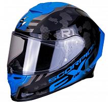 Мотошлем Scorpion Exo-R1 Air OGI, цвет Антрацит/Серебристый/Синий