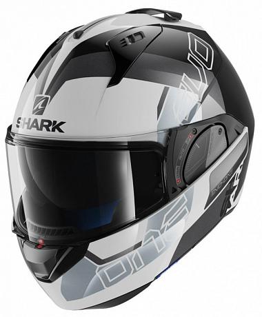 Шлем модуляр Shark Evo-One 2 Slasher, цвет Белый/Черный/Серый