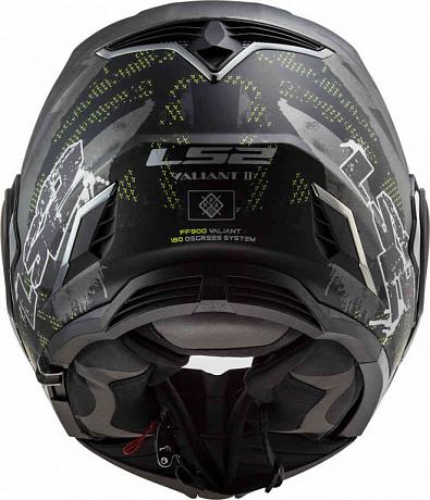 Шлем модуляр LS2 FF900 Valiant II Gripper, черно-серый XS